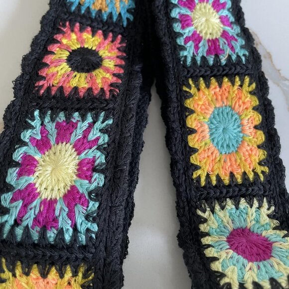 Wide Purse Straps Crochet Flower Replacement Crossbody for Handbag - Picture 2 of 10